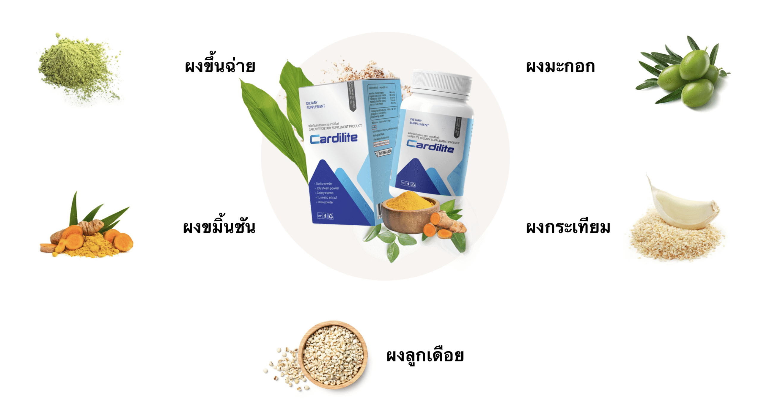 CardiLite รวมสารสกัดธรรมชาติ 5 ชนิดเพื่อดูแลความดันโลหิต